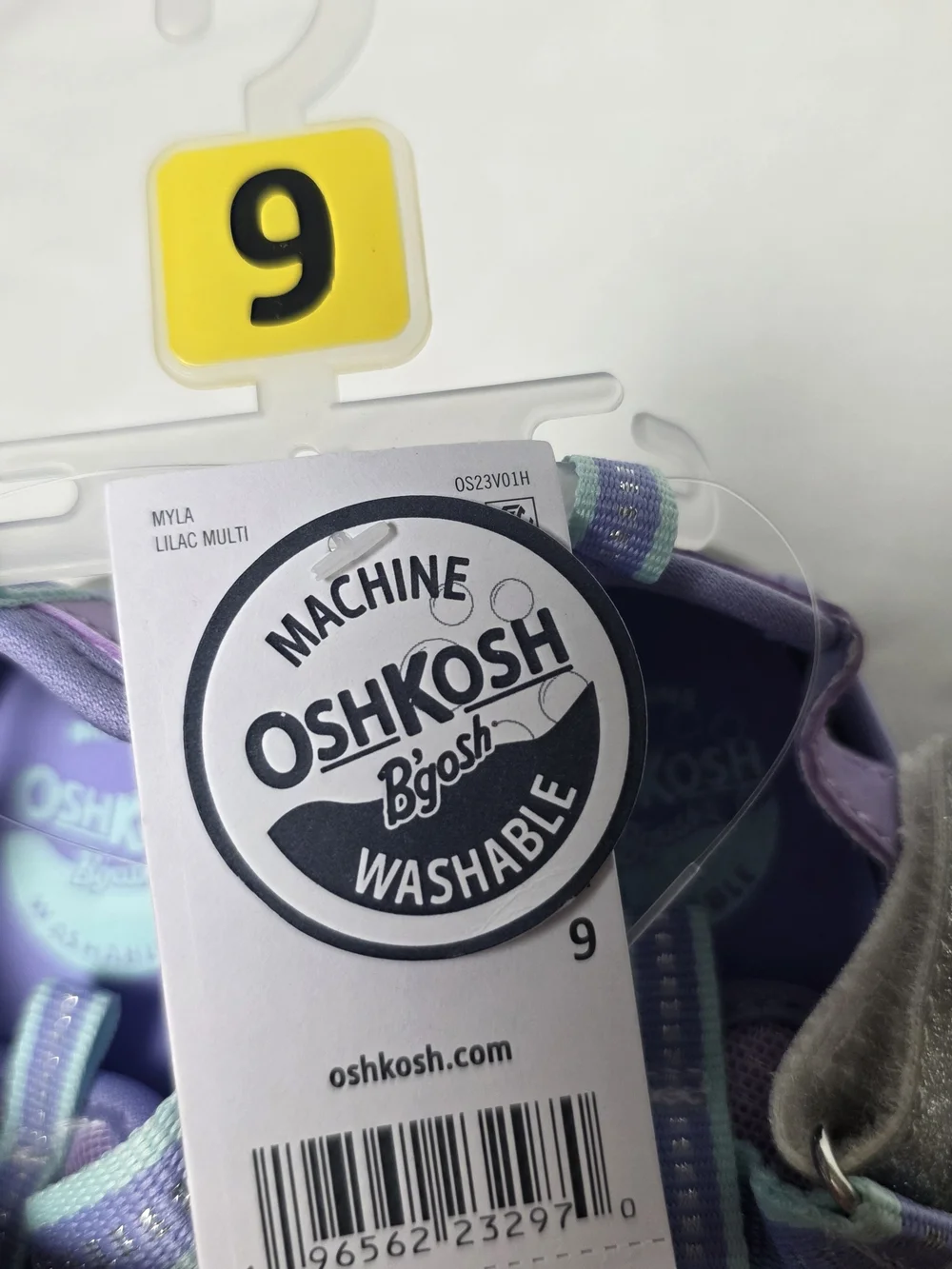 OshKosh B'gosh Washable Lilac & Aqua Kids Close Toed Sandal - Size 9